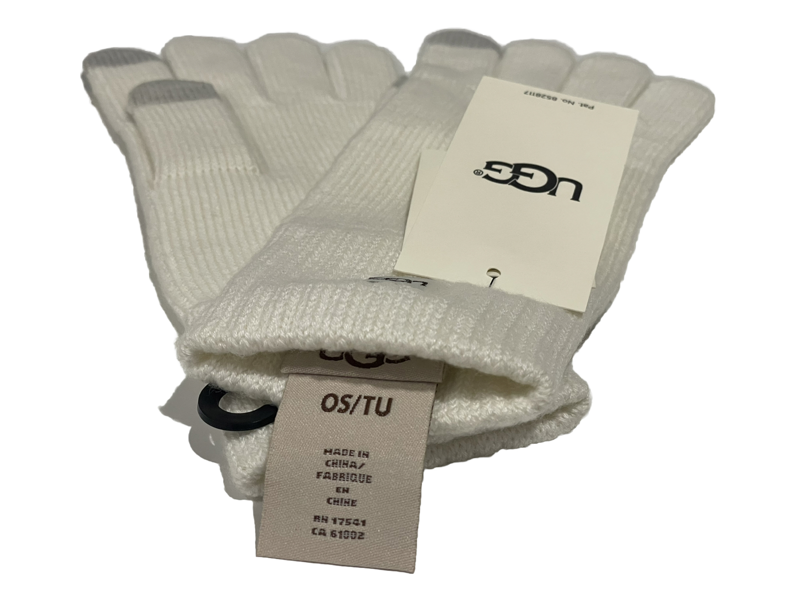 UGG Touchscreen Compatible Knit Gloves Ivory One Size NWT
