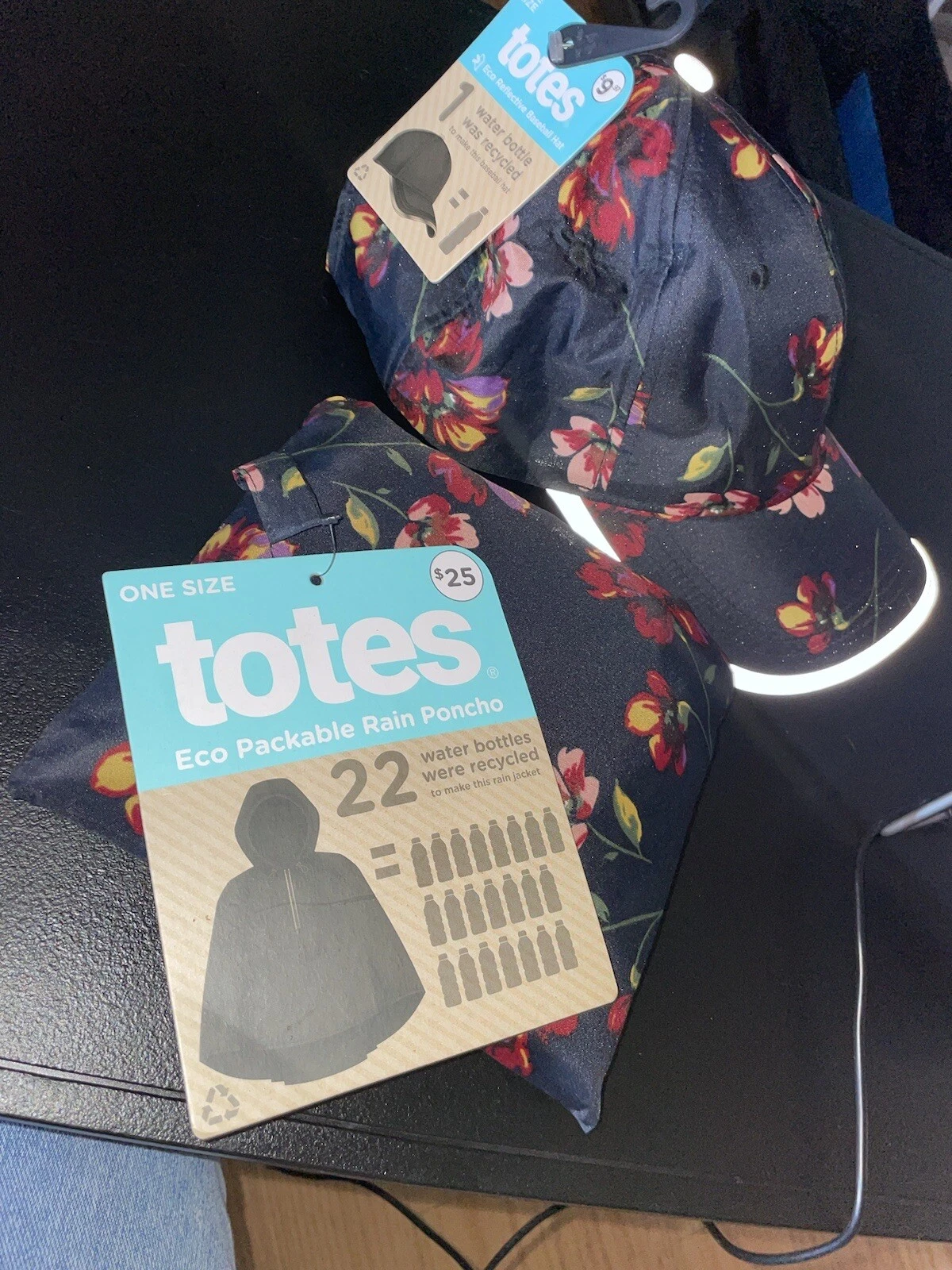 TOTES rain Poncho and Hat Combo