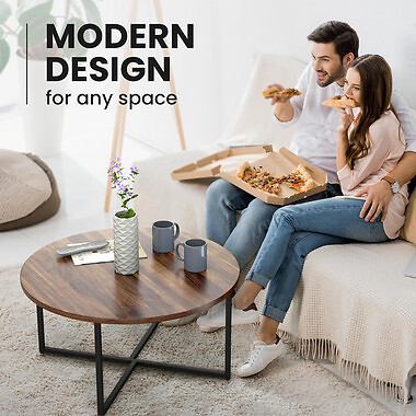 Round Coffee Table Home Furniture for Living Room Decor | eBay