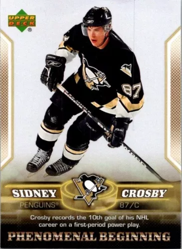 2005-06 -Sidney Crosby- Upper Deck Phenomenal Beginning Rookie Hockey Card #11