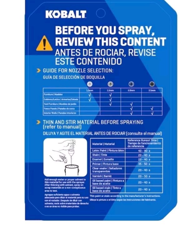 Kobalt 24V Cordless Battery Handheld HVLP Paint Sprayer (TOOL ONLY