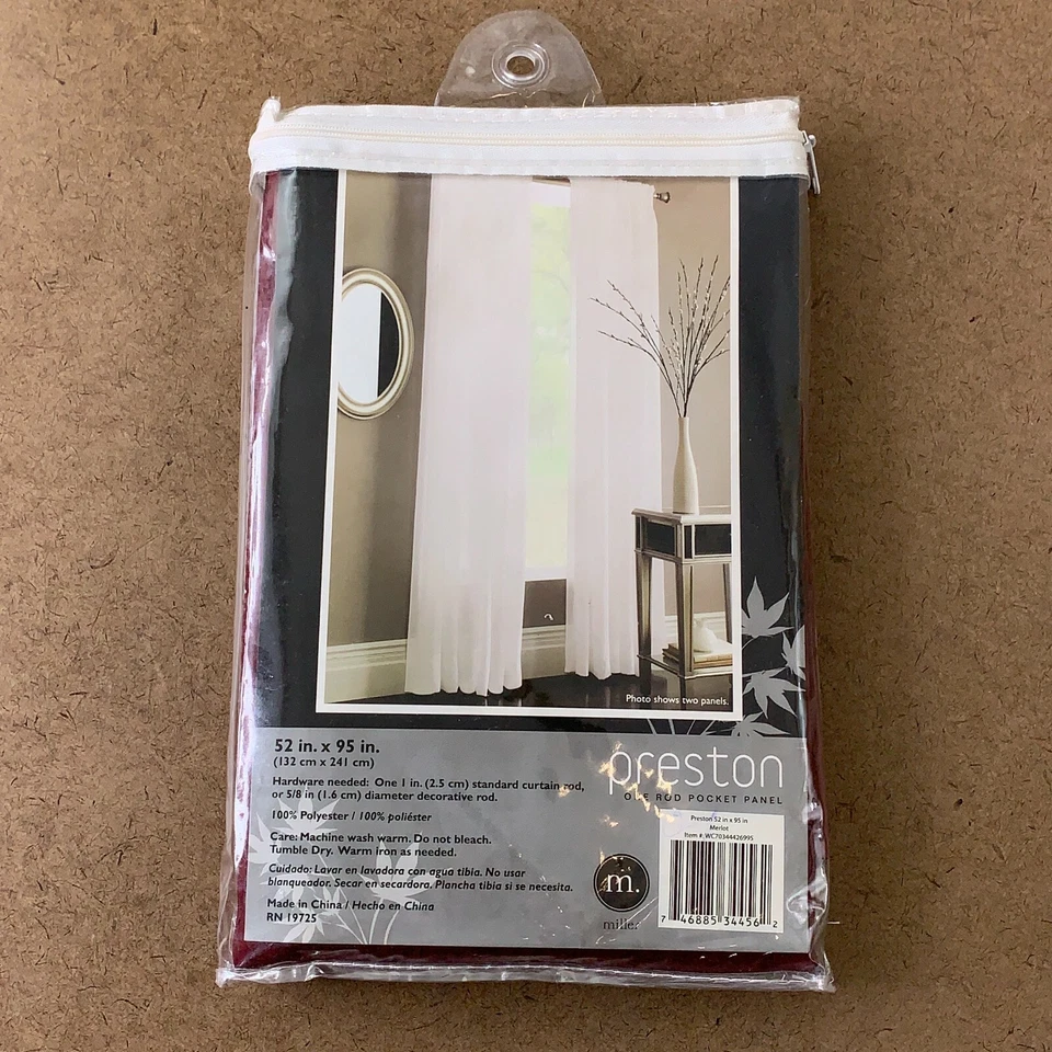 Panel de bolsillo Preston One Rod Merlot 52 pulgadas X 95 pulgadas un panel nuevo con etiquetas Foto 2 de 4