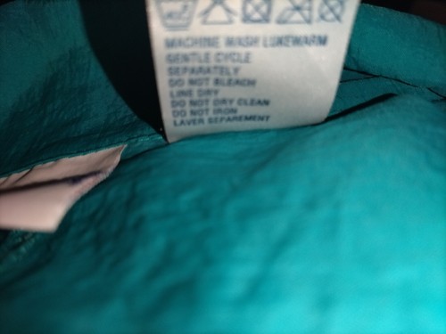 Reebok Vintage Windbreaker Wind Jacket Men's XL Teal Green & Black Full Zip Vent - Picture 14 of 17