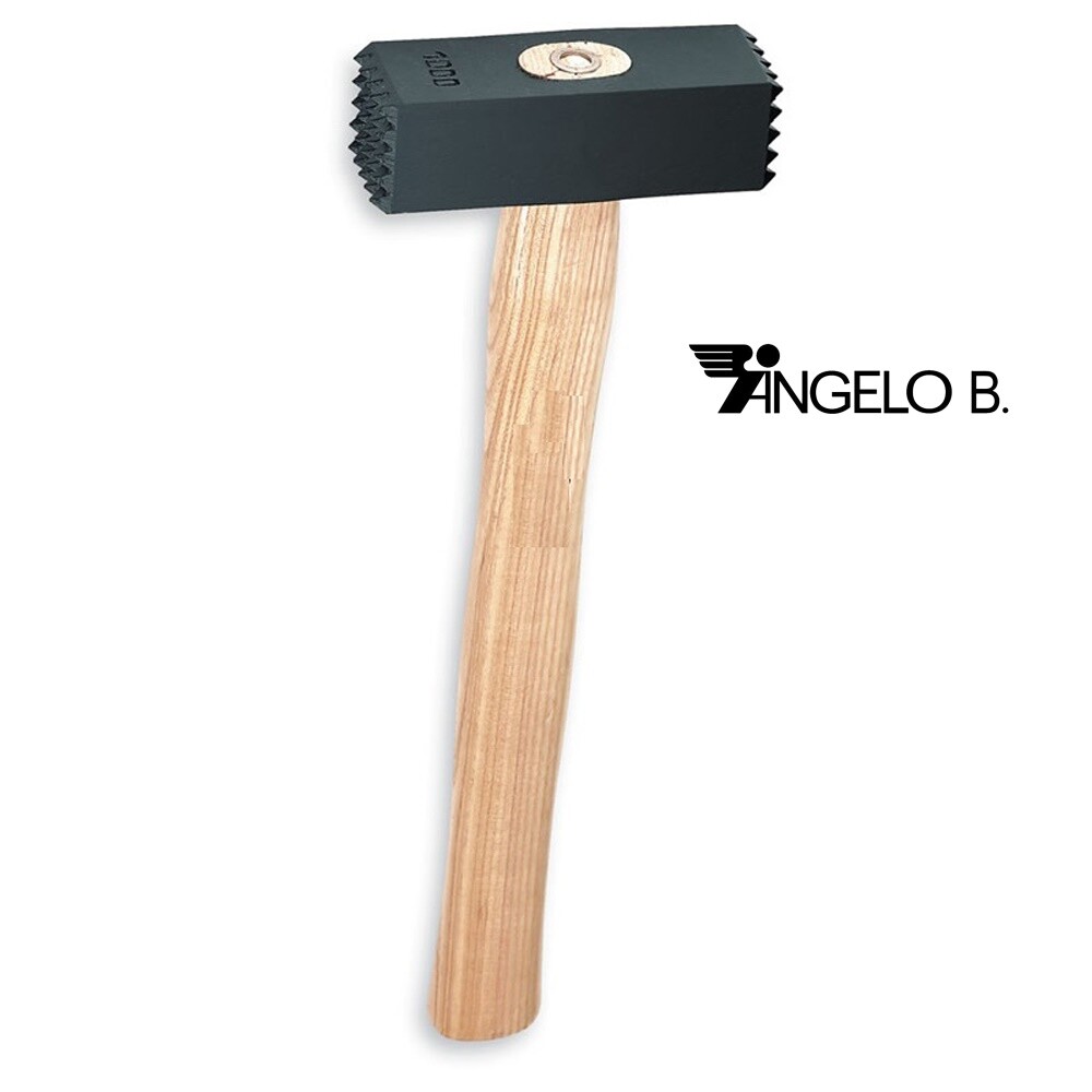 BOCCIARDA DENTATA MANICO 2 TESTE BOCCIARDATURA 1000gr ANGELO B.