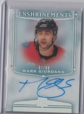 2019-20 Upper Deck The Cup Enshrinements Autograph Mark Giordano Auto /99