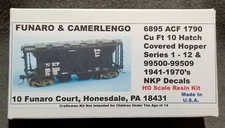 Funaro F&C 6895 NICKEL PLATE ROAD 1790 CuFt NKP Covered Hopper Car 10 Hatch Kit