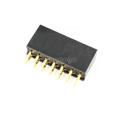20PCS 14Pin 2x7 2.54mm Double Row Female Straight Header Pitch Socket Pin Strip