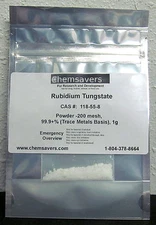 Rubidium Tungstate, Powder -200 mesh, 99.9+% (Trace Metals Basis), Certified, 1g