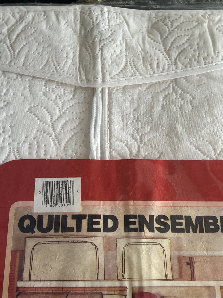 复古花卉纯色超大绗缝服装袋未使用全新带包装 1983 年密封 — 第 3/4 张图片