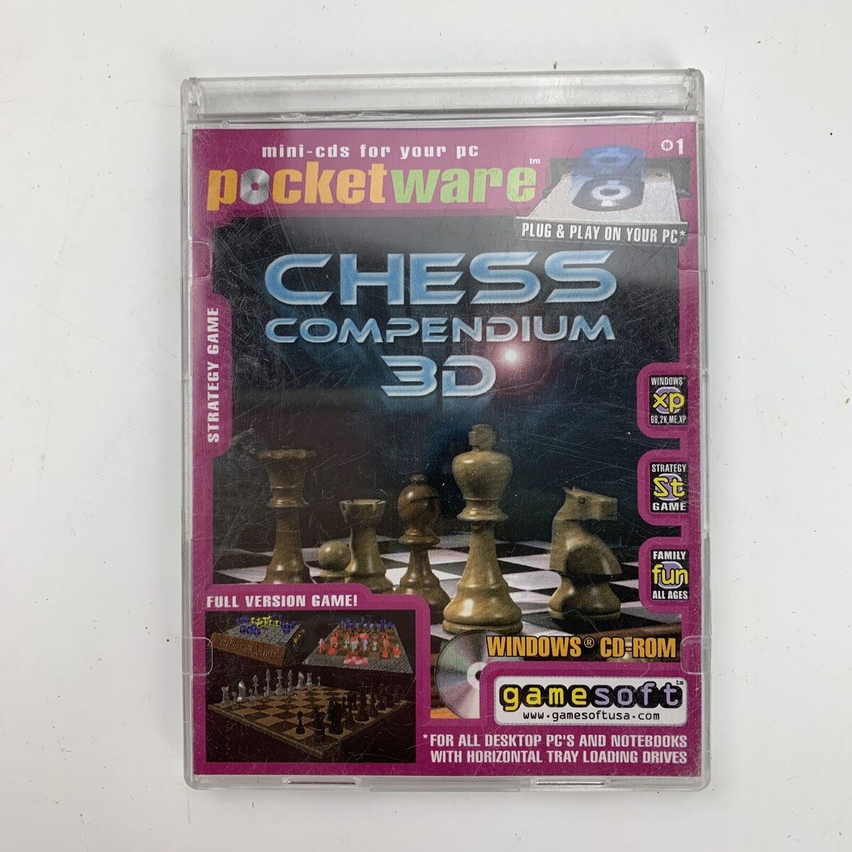 Chess Compendium 3D Mini CD Rom Game Pocketware