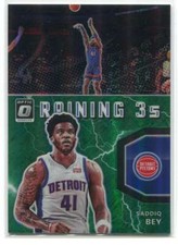 2021-22 Donruss Optic Raining 3s Green Refractor 11 Saddiq Bey 4/5