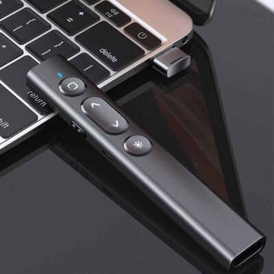 Laserpointer Wireless Presenter Remote Power Point Clicker für PC MAC Laptop S7