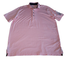 Greyson Men's Performance Golf Polo Shirt Lightweight Embroidered Pink Size L