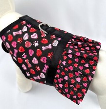 Valentine's Day Puppy Love Dog Harness Vest With Ruffle Skirt
