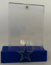 Sert of 2 ~ Dallas Cowboys blue Trading Card Display Stands for One Touch