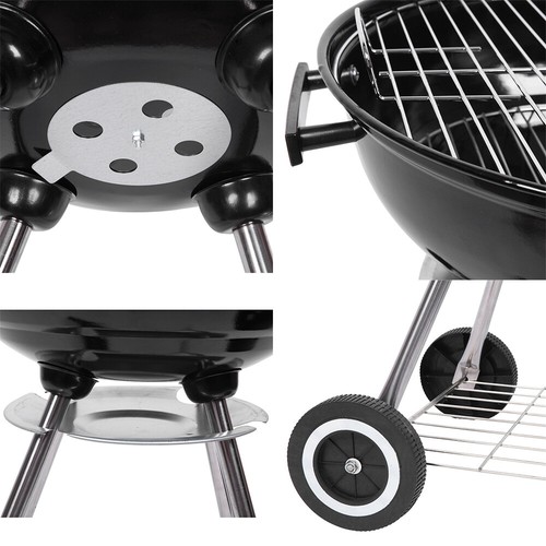 BBQ Charcoal Grill Barbecue Stove Trolley Portable Home Outdoor Yard Cooker US - Picture 8 of 10
