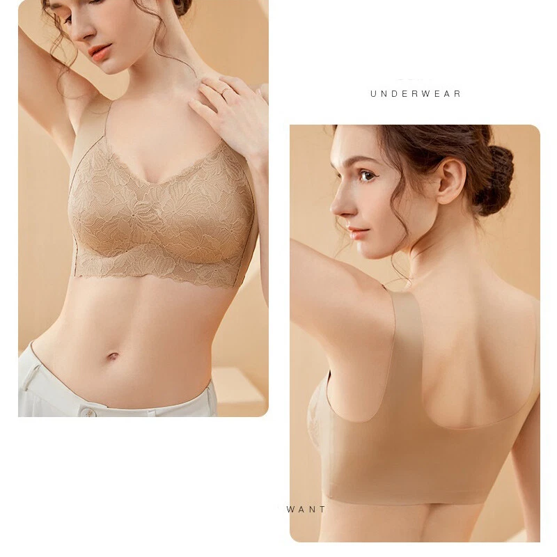 Women Bra Push Up Bras Wire Free Lift Up Brassiere Sexy Retro Lingerie 32C~40B - Image 3 of 4