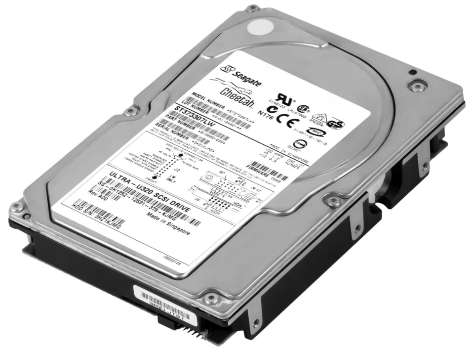 Hard Drive Dell 0H1252 H1252 ST373307LW 73GB 10000U/Min 8MB SCSI U320 3.5 " Inch - Image 2 of 3