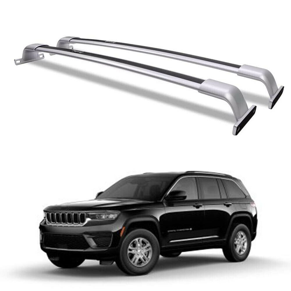 2Pcs Fits for Jeep Grand Cherokee 2022 2023 Roof Rail Rack Cross Bars Crossbars