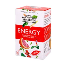 Energy Herbal Grapefruit, Mate & Guarana Seed Foiled Tea Bags 20 ct 1 case 120ct