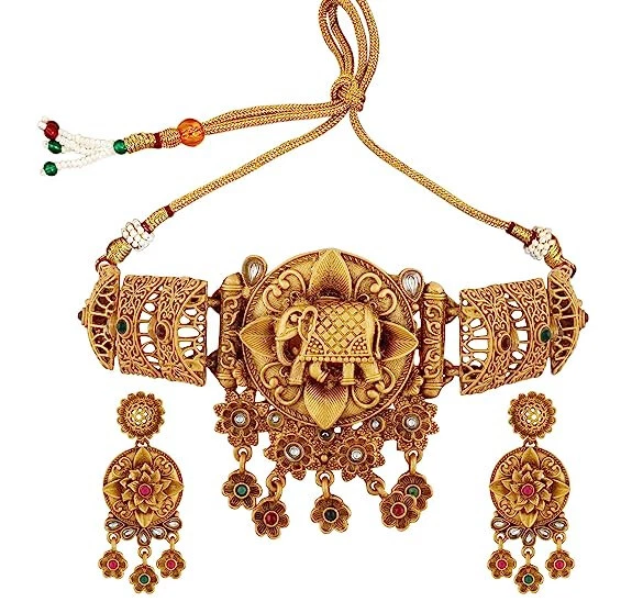 Gold antique choker clearance