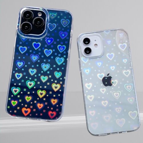 For Galaxy A02s A03s A32 A52 A33 A53 A12 A13 5G Case Laser Heart Phone Cover - Afbeelding 1 van 9