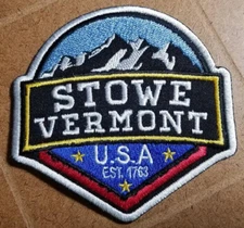 Stowe Mountain Vermont Ski ResortEmbroidered Patch approx 3.5x3.5"