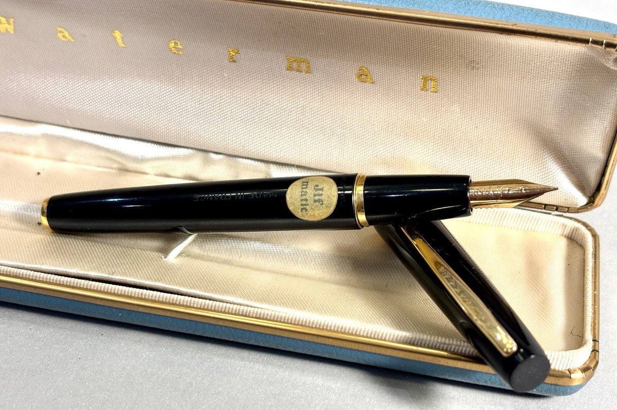 WATERMAN　　made in france Waterman (France) JIF matic Fountain Pen (1950s) black - NOS