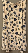 HOWARD WOLF Vintage Women's Yellow and Blue Floral Lined Skirt Made In USA Sz 6