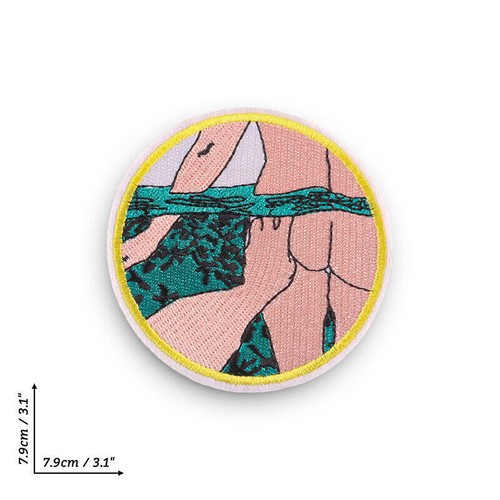 Space Iron Day Night Badge Emblem on Embroidered Applique Circle Patch on Sew - Picture 42 of 49