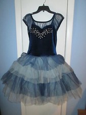 CURTAIN CALL Dance Dress Costume - Size CLA - Blue  Navy
