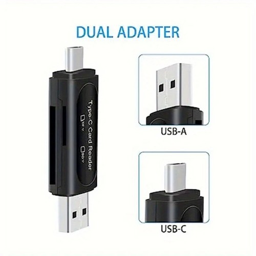 ✅USB-C SD Card Reader Micro USB OTG USB Adapter Android iPhone Tablet PC - Picture 6 of 9