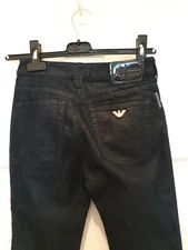 ARMANI JEANS Blue Jeans Size 24 Stretch High Waist Straight Leg Regular J755H