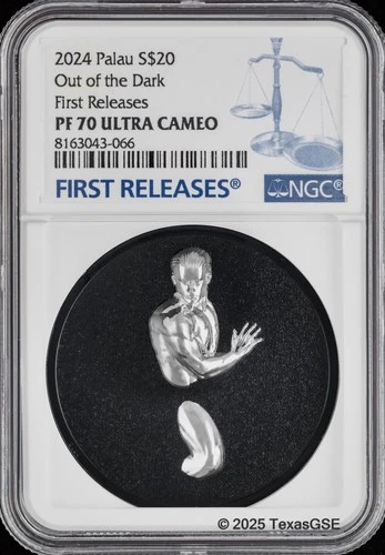 2024 Palau Silver 3oz $20 Out of the Dark NGC PF70 First Release
