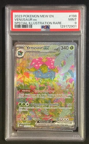 Pokemon SV 151 Venusaur ex #198/165 PSA 9 Special Illustration Rare SIR