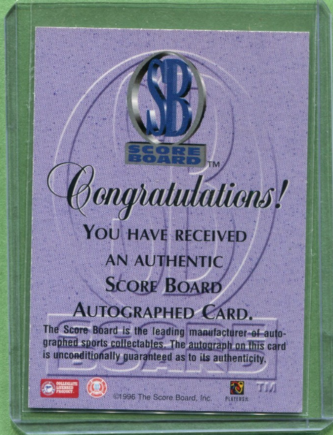 JAMAIN STEPHENS PITTSBURGH STEELERS 1996 SCORE BOARD AUTHENTIC