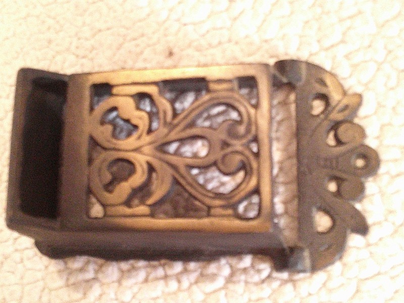 Vintage Cast Iron Wall Mount Match Holder