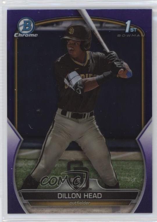 2023 Bowman Draft Chrome Purple Refractor /250 Dillon Head #BDC-7 j8o