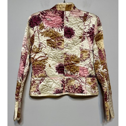 Vintage Madison Studio Old Money Quilted Silk-Blend Jacket Size 4 Elegant Luxe - Picture 3 of 4