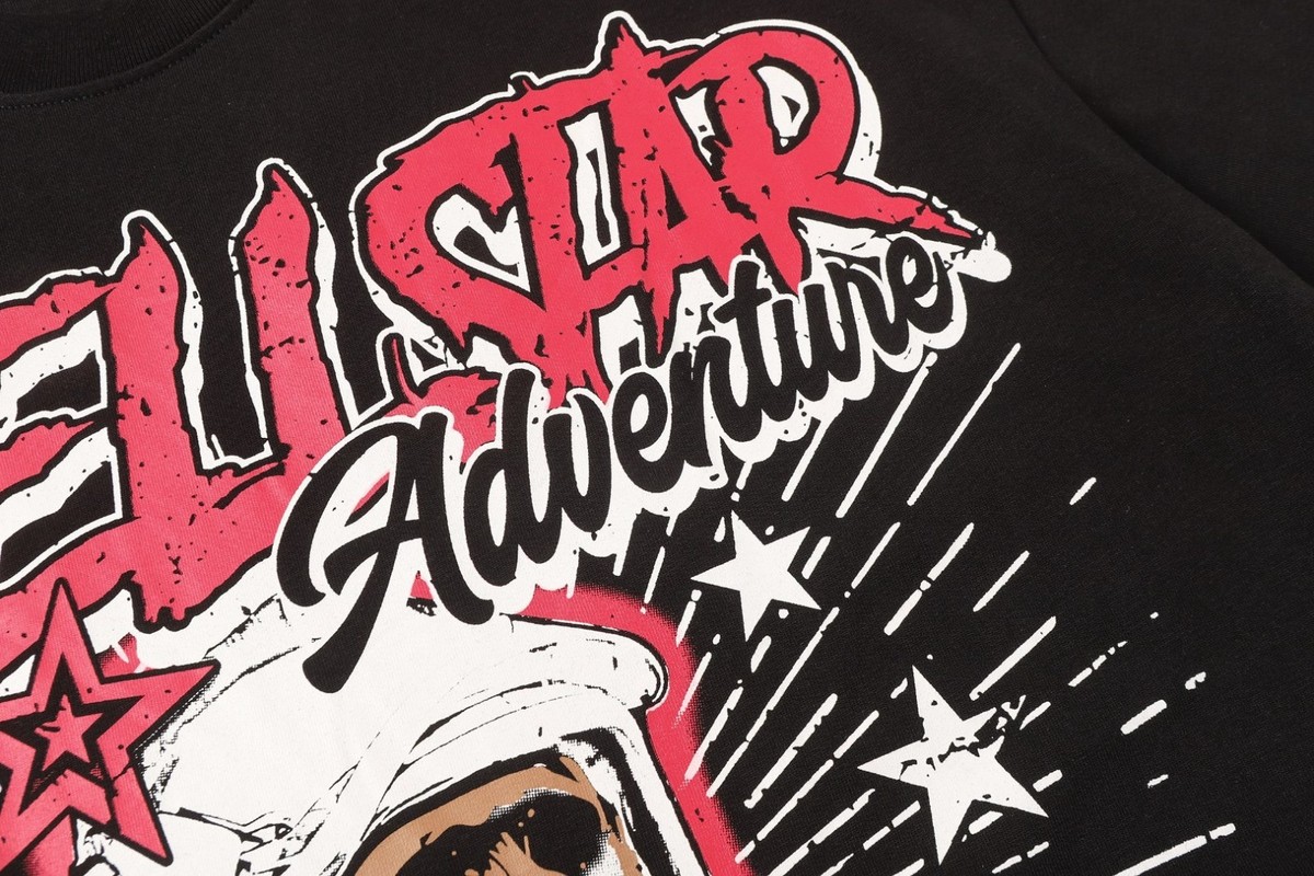 Graphic Hellstar tee shirt Men's Black Cotton NEW | eBay