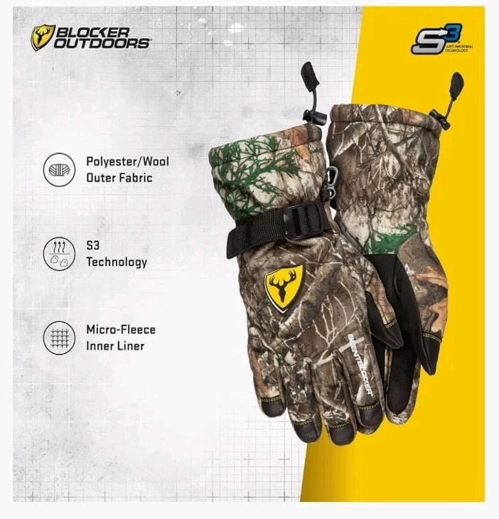 Scent Blocker Whitetail Pursuit Windblocker Insulated Hunting Gloves Size Medium - Image 3 of 4
