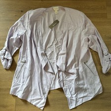 NWT Chicos Soft Drape Jacket Long Sleeve Light Petunia Purple Jacket Sz 2