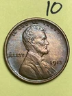 1913 LINCOLN WHEAT CENT,  high condition coin, AU, Almost Uncirculated #10