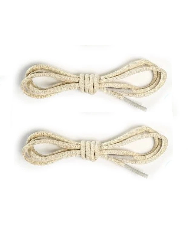 Bottes de rechange beige 2,5 mm fines rondes cirées lacets corde ficelle #4001