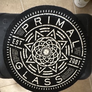 Primal Glass Turntable Slipmat, Black & White, Universal Compatibility