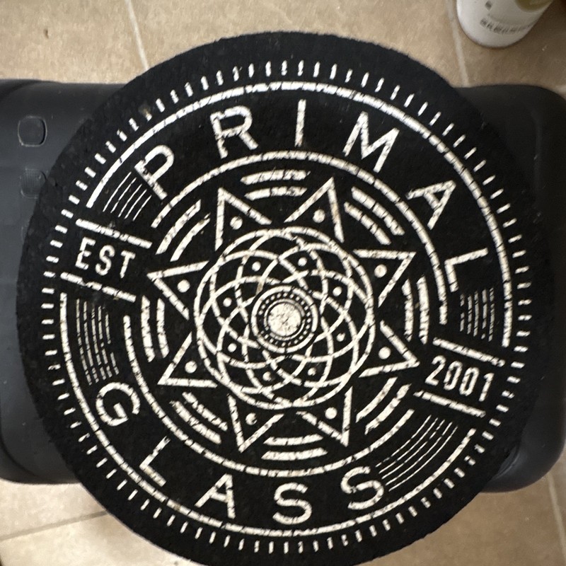 Primal Glass Turntable Slipmat, Black & White, Universal Compatibility