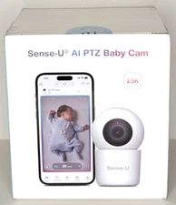 Sense-U AI 2K PTZ Baby Camera with Breathing Badge - A Sensor Free Baby Monitor