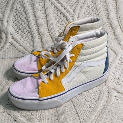 Vans Sk8-Hi Multi Color Corduroy Suede High Top Sneakers Men 6.5 Women 8 Painted