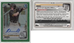 2020 Bowman Draft Chrome Picks Green Refractor /99 Robert Hassell III Auto