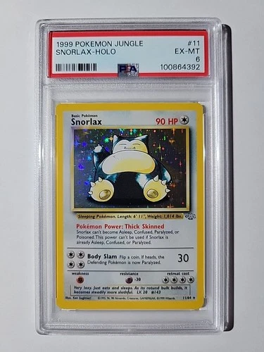 Snorlax Jungle Holo 11/64 - PSA 6 Excellent-Mint